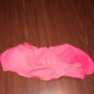 Hot pink strapless bikini top